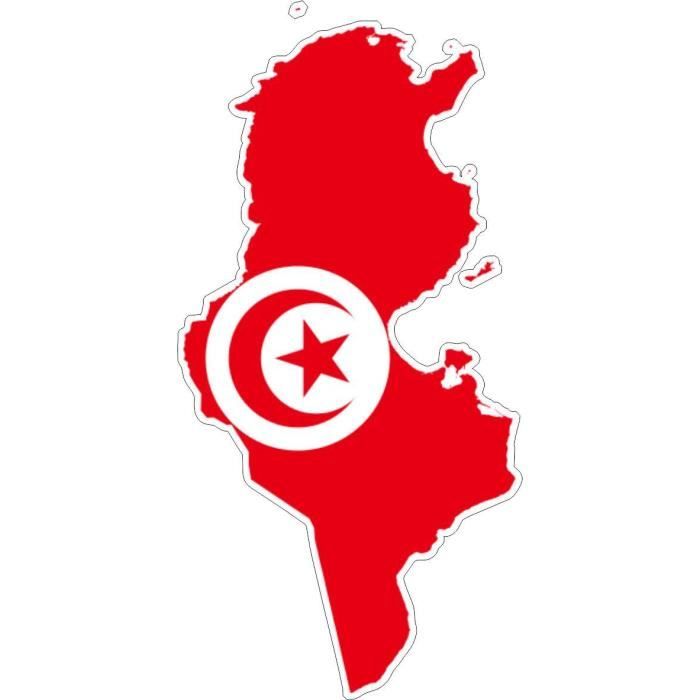 Autocollant sticker voiture carte tunisie tunisien Achat / Vente