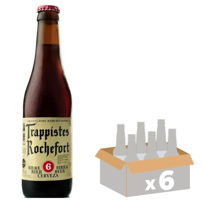 BRASSERIE ROCHEFORT 6 Belgian Strong Ale Bière Brune - 33 cl x6 - 7,5 %