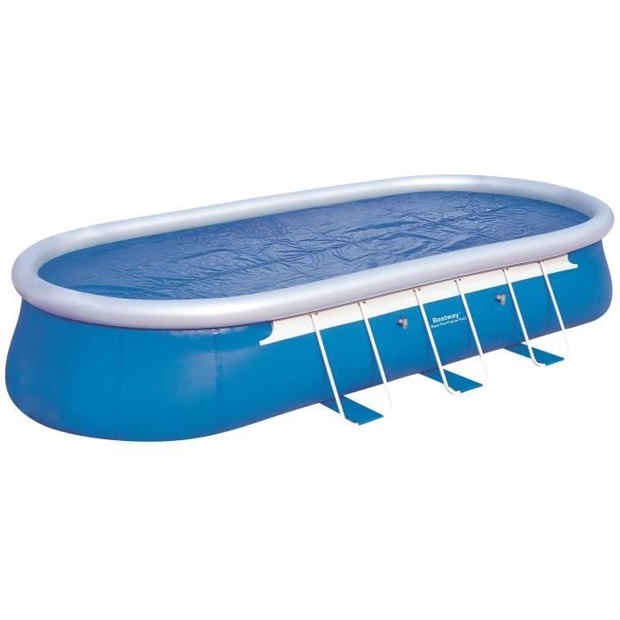 BESTWAY Bâche solaire pour Fast Set Pools ovale 732x366x122cm - 682x311cm
