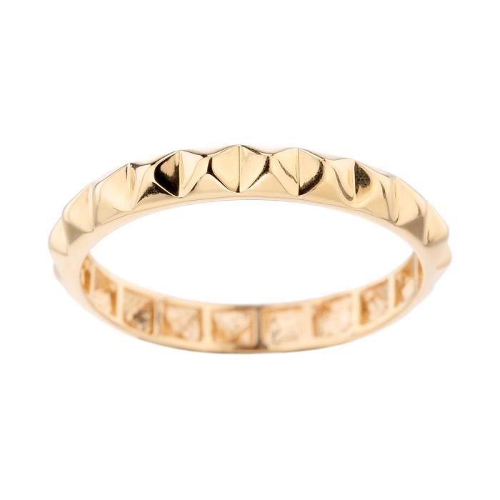MONPLAISIR Bague Plaqué OR Crantée