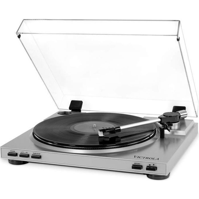 Victrola VPRO-3100 - Platine Vinile Semi-Automatique USB - Vinyle à MP3 - Silver