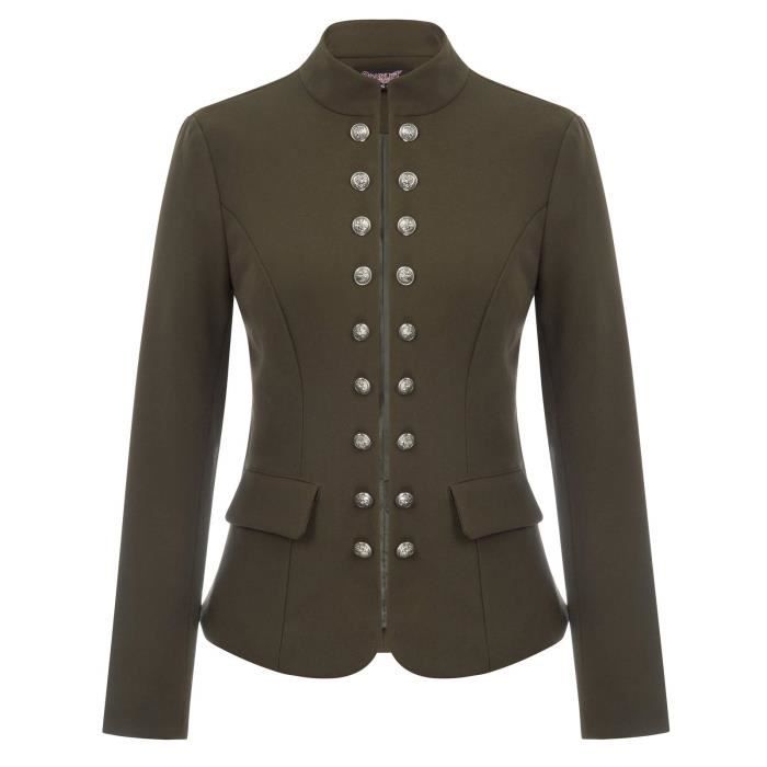 Cardigan Costume Gothic Taille Femmes Xkyyh Ouvert Blazer Victorienne Steampunk m Front Veste OOX6Rq