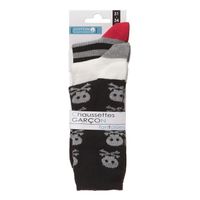 CHAUSSETTES Lot 3 paires de chaussettes fantaisies Skull - enf CHAUSSETTES Lot 3 paires de chaussettes fantaisies Skull - enf