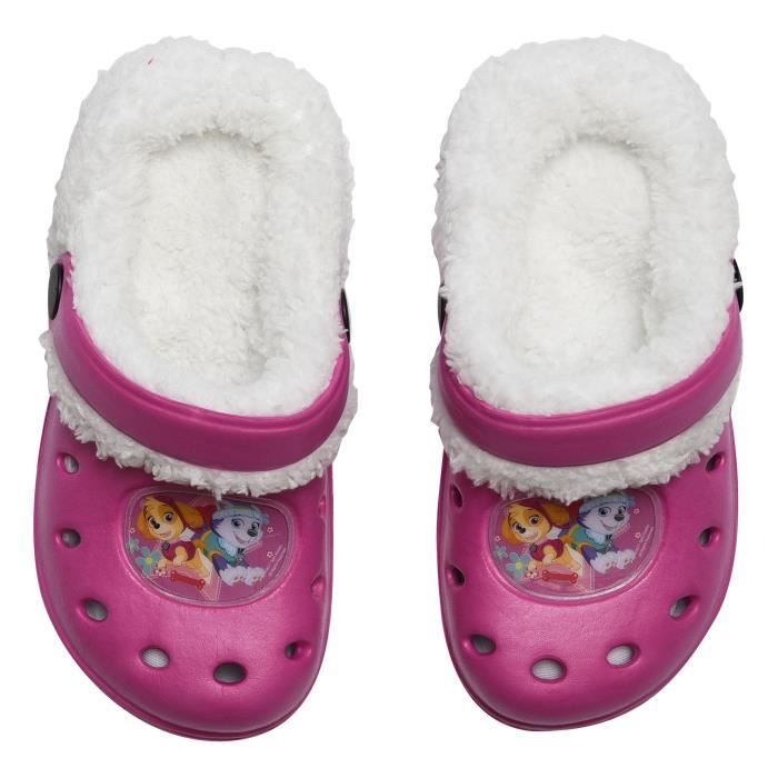 PAT PATROUILLE Sabots Fourrés Rose Enfant Fille