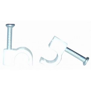 VOLTMAN Lot de 100 attaches câble professionnelles - Diam?tre : 5 mm? - Blanc