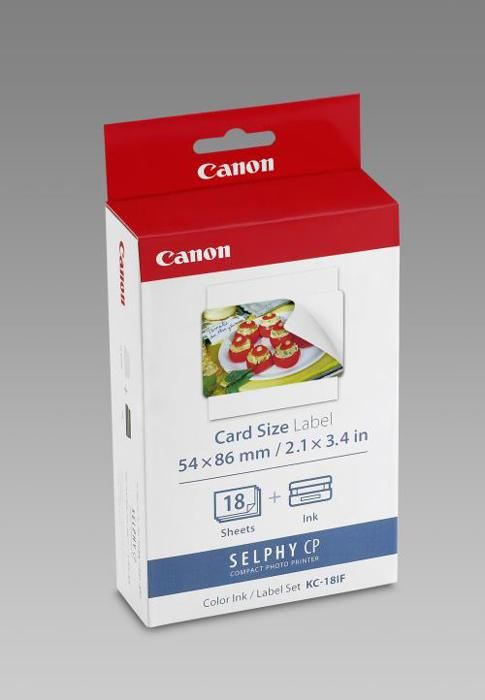 CANON KC-18IF Kit cartouche et papier photo - 18 impressions - Format carte de crédit autocollant 5,4 × 8,6 cm