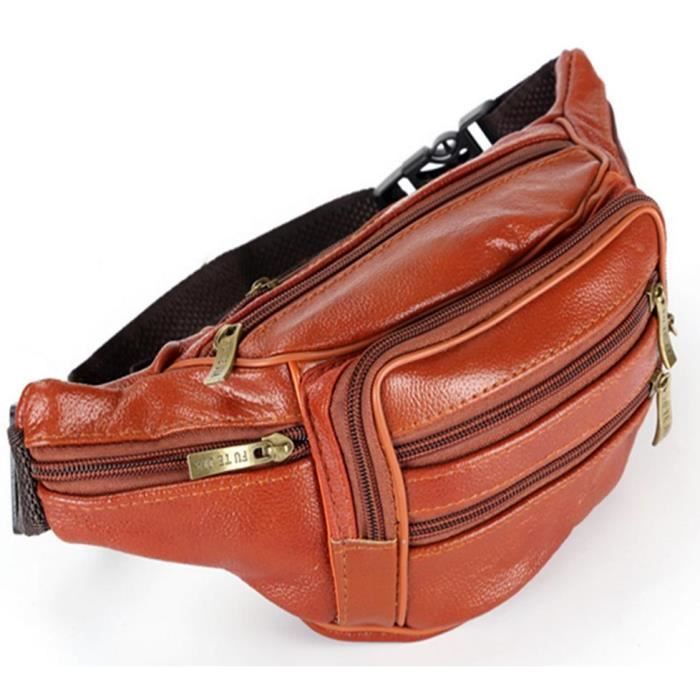 1 PC Sac Banane en Cuir femme homme à Ceinture Couleur ...