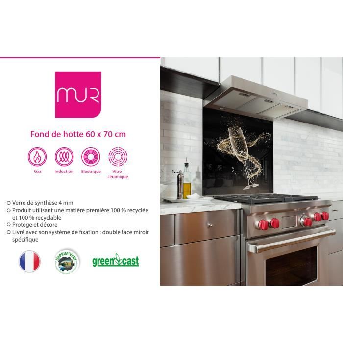 Fond de hotte "Verre de champagne" en3