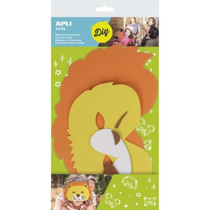 APLI Sachet 1 Masque en Mousse Caoutchouc Lion
