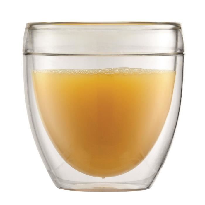 BODUM PAVINA OUTDOOR Set 2 verres en plastique double paroi 0.25 l Transparent