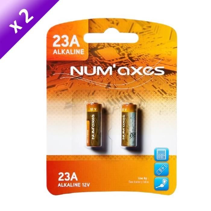 Blister Lot de 2 paquets, piles 23A alcalines 12V x 2