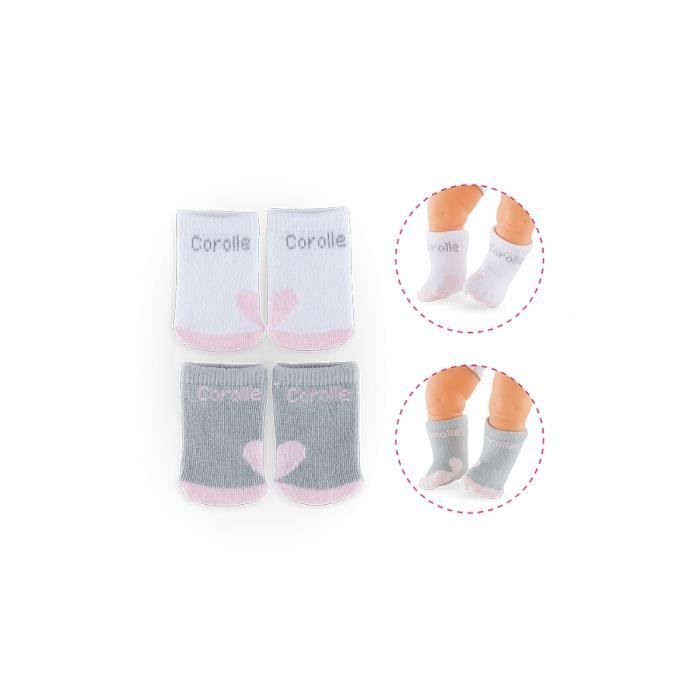 COROLLE 2 Paires de Chaussettes pour Poupon 36cm et 4 cm