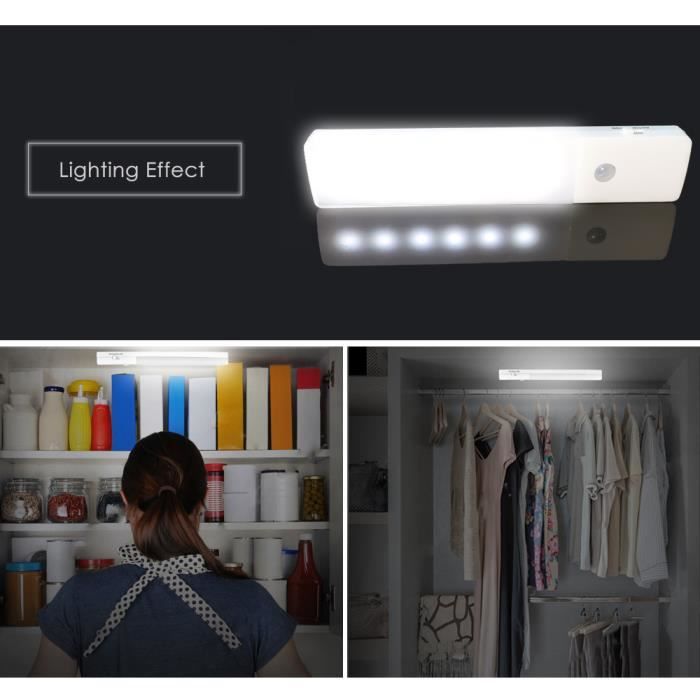 De Garde Motion La Lumière Sensor Lampe Penderie Avec Pir Armoire Usb Cabinet Sous Du Aimant,chargement Led Robe kZuPOXi