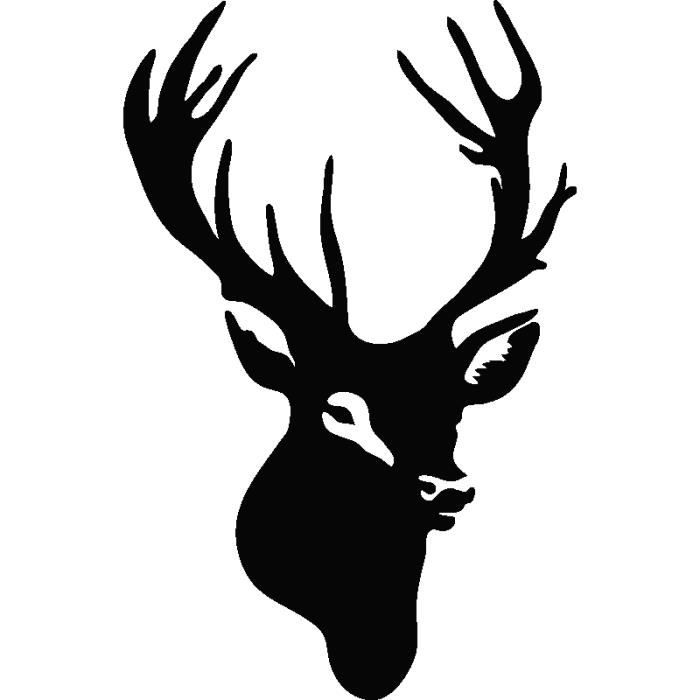 Dessin Tete De Cerf Noir Et Blanc Pick and Stick Sticker Mural Tête de cerf - 55 … - Achat / Vente