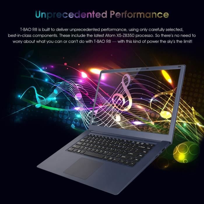T-BAO R8 Ordinateur portable super mince 4 Go+642