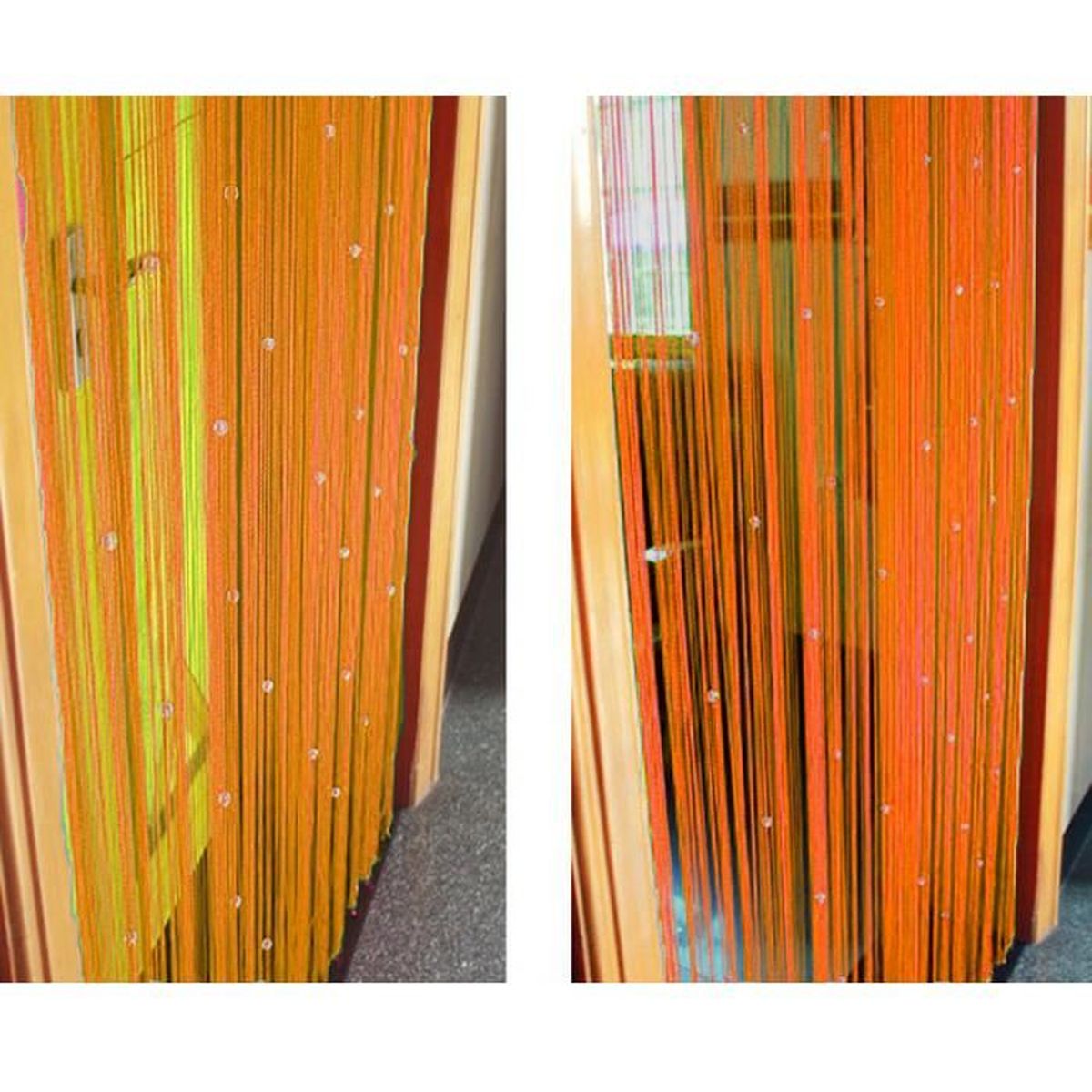 100x200cm perle cristal chaine fils a fil porte fe