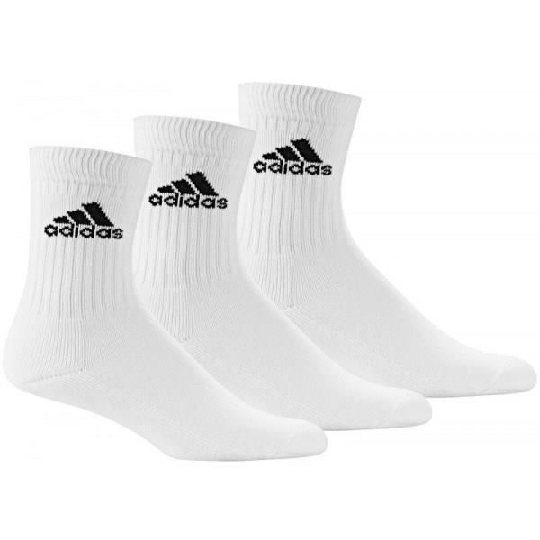 ADIDAS Lot de 3 Paires de Chaussettes - Homme - Blanc