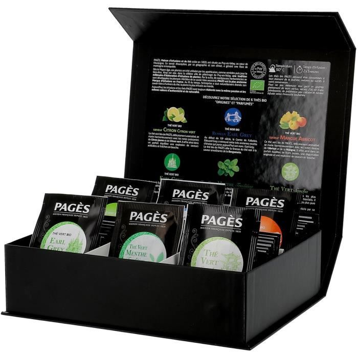 PAGES - Coffret de 60 sachets de Thés Bio