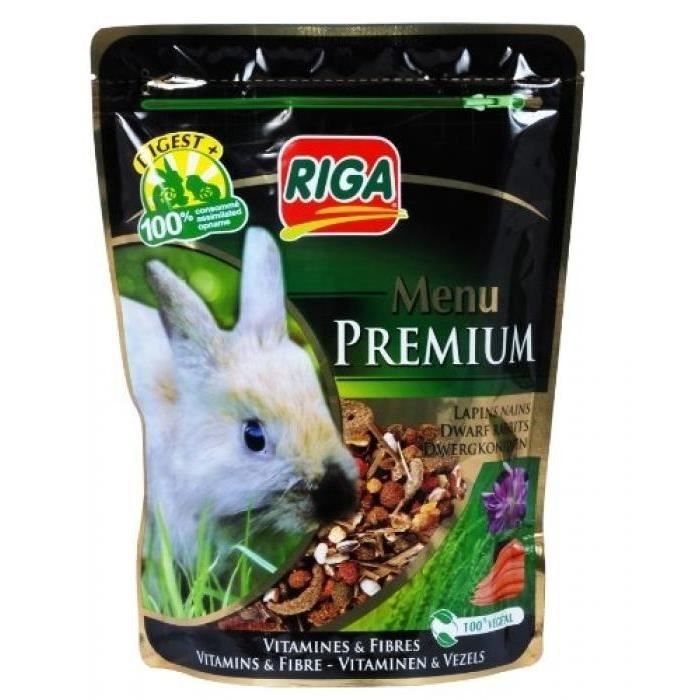 RIGA Menu Premium Lapins Nains Vitamines et Fibres - Doypack - 500 g