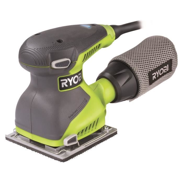 RYOBI Ponceuse vibrante + 6 abrasifs - 240W