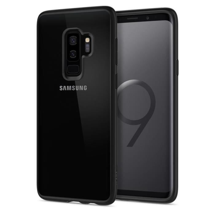Spigen Ultra Hybrid Pour Galaxy S9+ matt Noir
