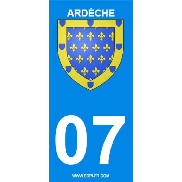 STICKZIF 2 Autocollants Région Département 07 Version 2 SR07-1