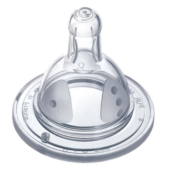 Produit shopeco.fr : DODIE 2 Tétines Silicone Col Large 0-6 Mois 3 Vitesses Débit 1 (Lot de 3)
