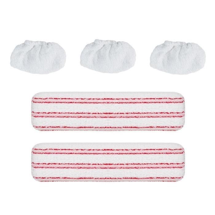 VAPORETTO PAEU0324 Lot de 2 serpillieres microfibre + 3 bonnettes