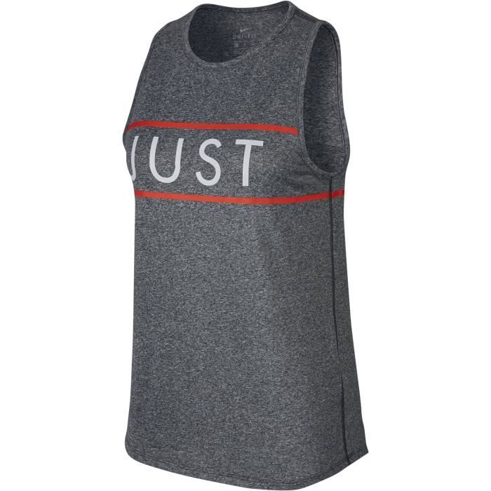 NIKE Débardeur Dry Tank Leg - Femme - Gris