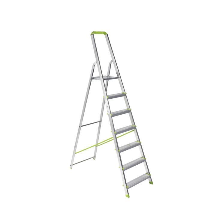 CENTAURE Escabeau en aluminium 7 marches avec tablette porte-outils