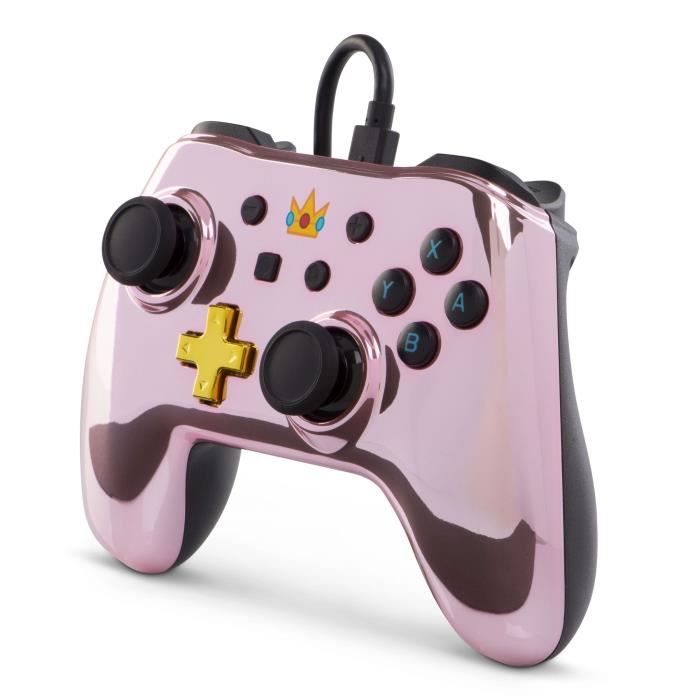 POWER A Manette filaire Nintendo Switch chrome Peach