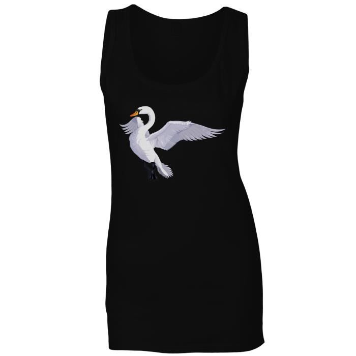 Debardeur Carré De Cygne Beau Oiseau Dames Debardeur H144ft