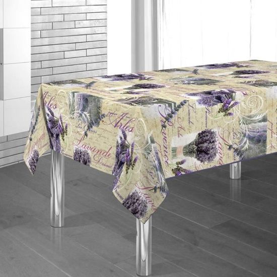 nappe arles lavande ref 74168 m 2m x 1m48 anti tache sans repassage