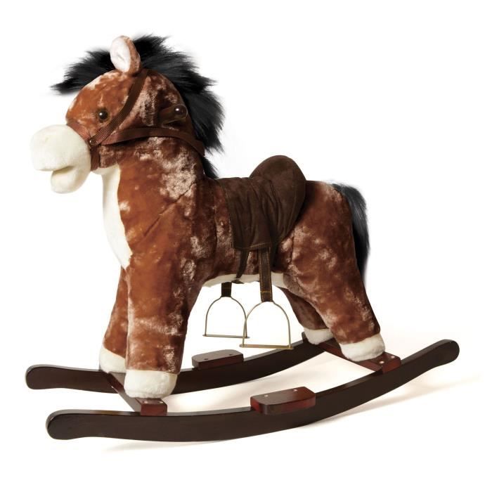DECAR2 Cheval à bascule Marron - 74x62x40 cm
