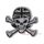 STICKER REFLECHISSANT TETE DE MORT SKULL UNION JAC