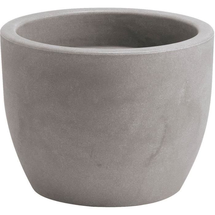 NICOLI Cache pot, utilisable comme pot Hera 50 S - 50 x 38 cm - Gris cendré