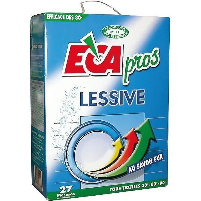 Lessive au savon pur   2.97 Kg   Lessive ECA Pros en poudre au savon