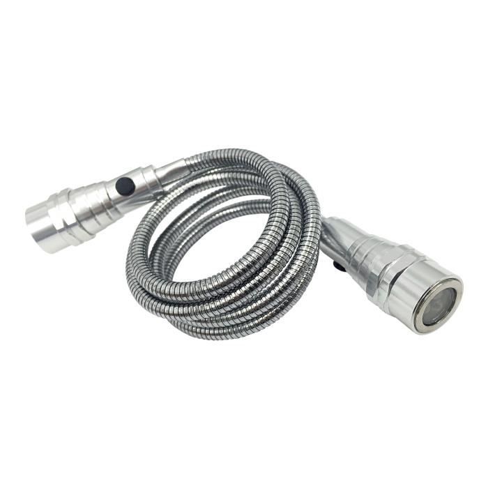 Lampe de poche LED flexible à double éclairage Clever Scope argent