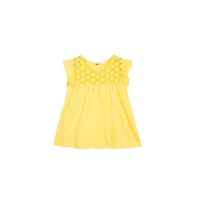 Z T-shirt Evasée Jaune Enfant Fille