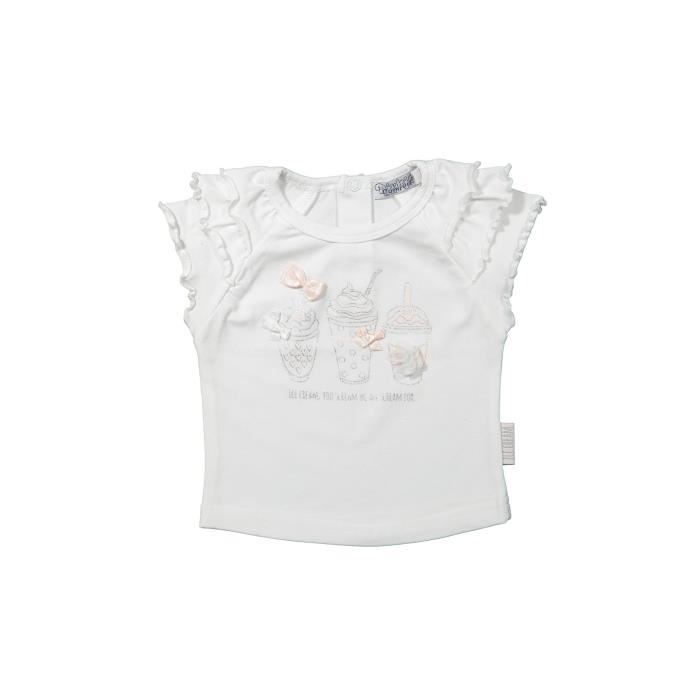 DIRKJE T-shirt Imprimé Glaces Blanc Enfant Fille