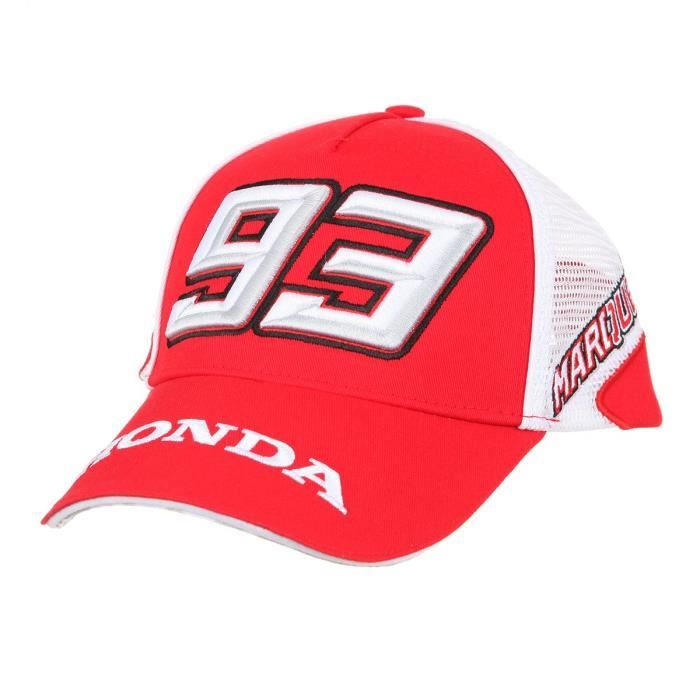 GP MOTORS Casquette Dual Honda Marc Marquez 93 - Rouge et Blanc