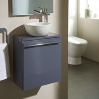 LAVE-MAIN Meuble lave-mains design couleur gris souris + bol LAVE-MAIN Meuble lave-mains design couleur gris souris + bol