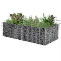 JARDINIÈRE - POT FLEUR Jardinière à gabion 180 x 90 x 50 cm JARDINIÈRE - POT FLEUR Jardinière à gabion 180 x 90 x 50 cm