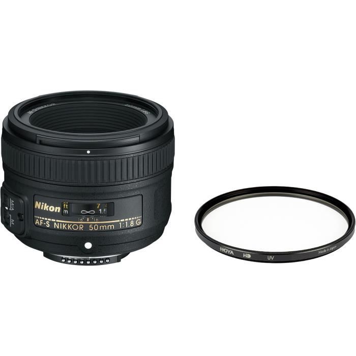 Pack NIKON AF-S NIKKOR 50mm f/1,8 G + Filtre UV