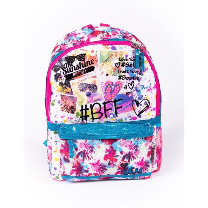 KID'ABORD ICU Sac à Dos Borne - 1 Compartiment - 6 à 9 ans - Classe primaire et élémentaire - 30cm - Multicolore - Enfant Fille