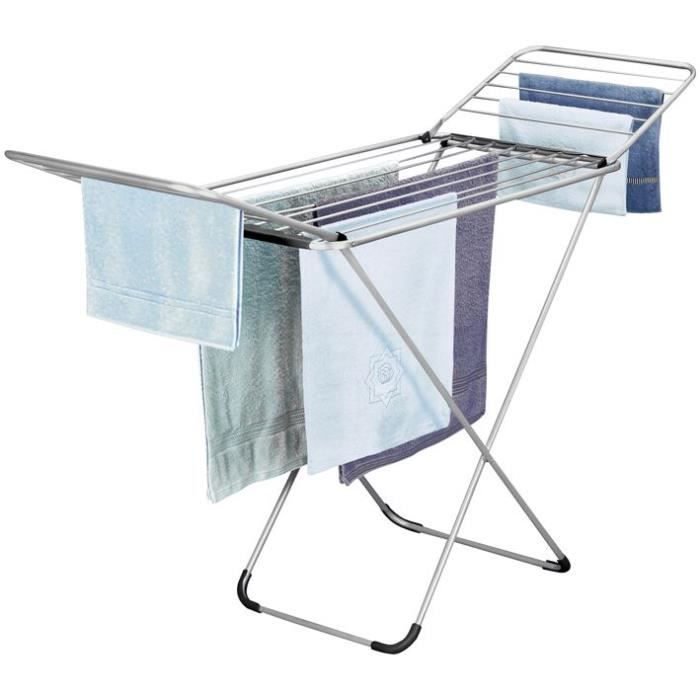 METALTEX Séchoir aluminium à rabats LIPARI 18 m argent