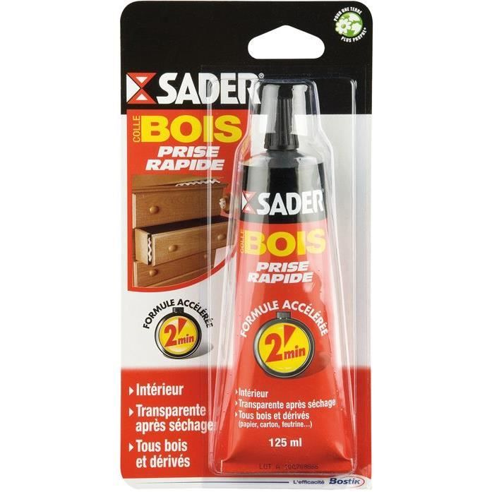 SADER Colle Bois Prise Rapide Tube 125ml