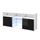 KORA Buffet bas avec LED contemporain noir brillan