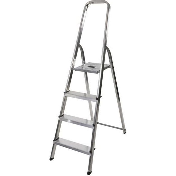 HAILO Escabeau - 4 Marches - Aluminium