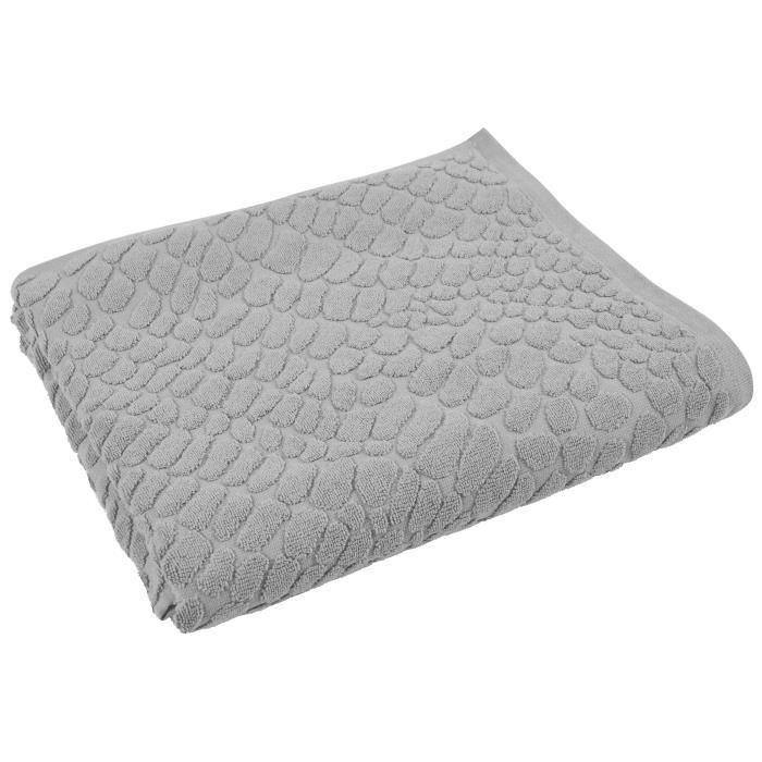 VENT DU SUD Drap de bain THALIA - 100x140 cm - Gris cendre